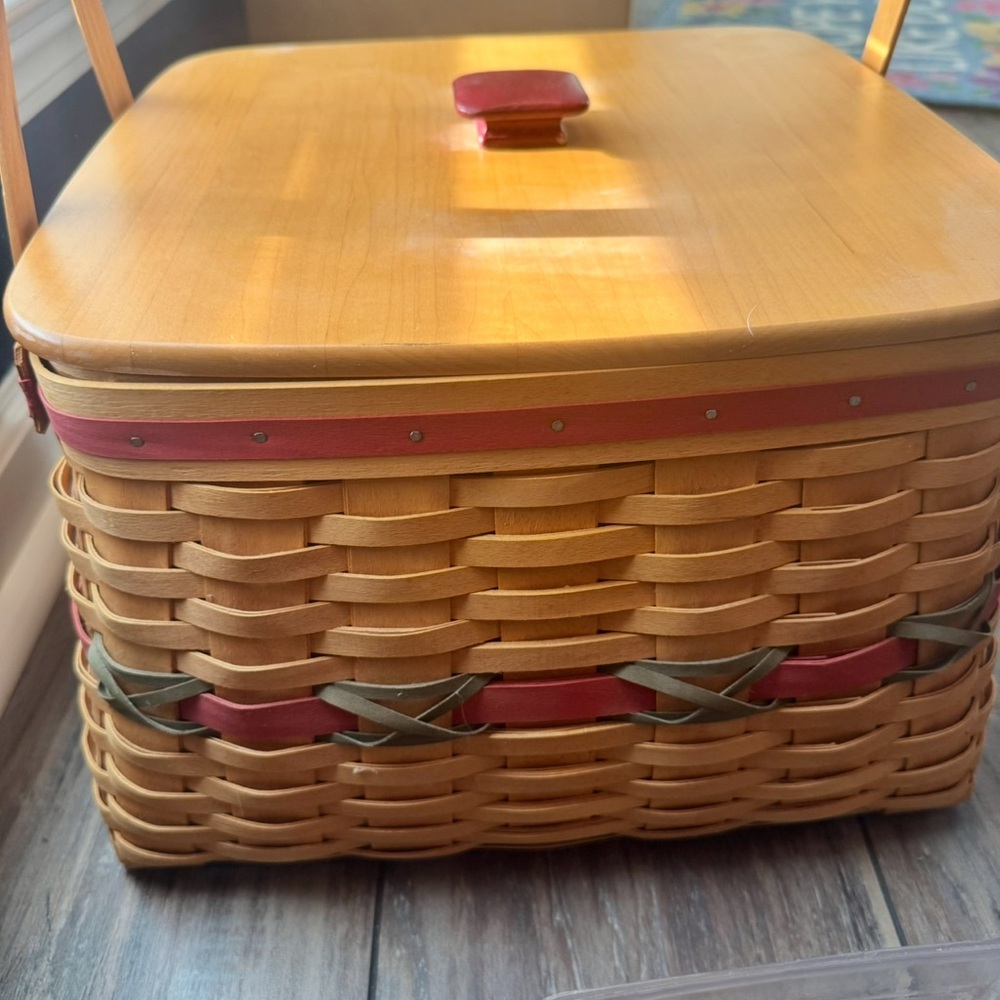 Longaberger 2000 Christmas Deck The Halls Basket Set Receipt & INSERTS LIKE-NEW - Picture 8 of 17